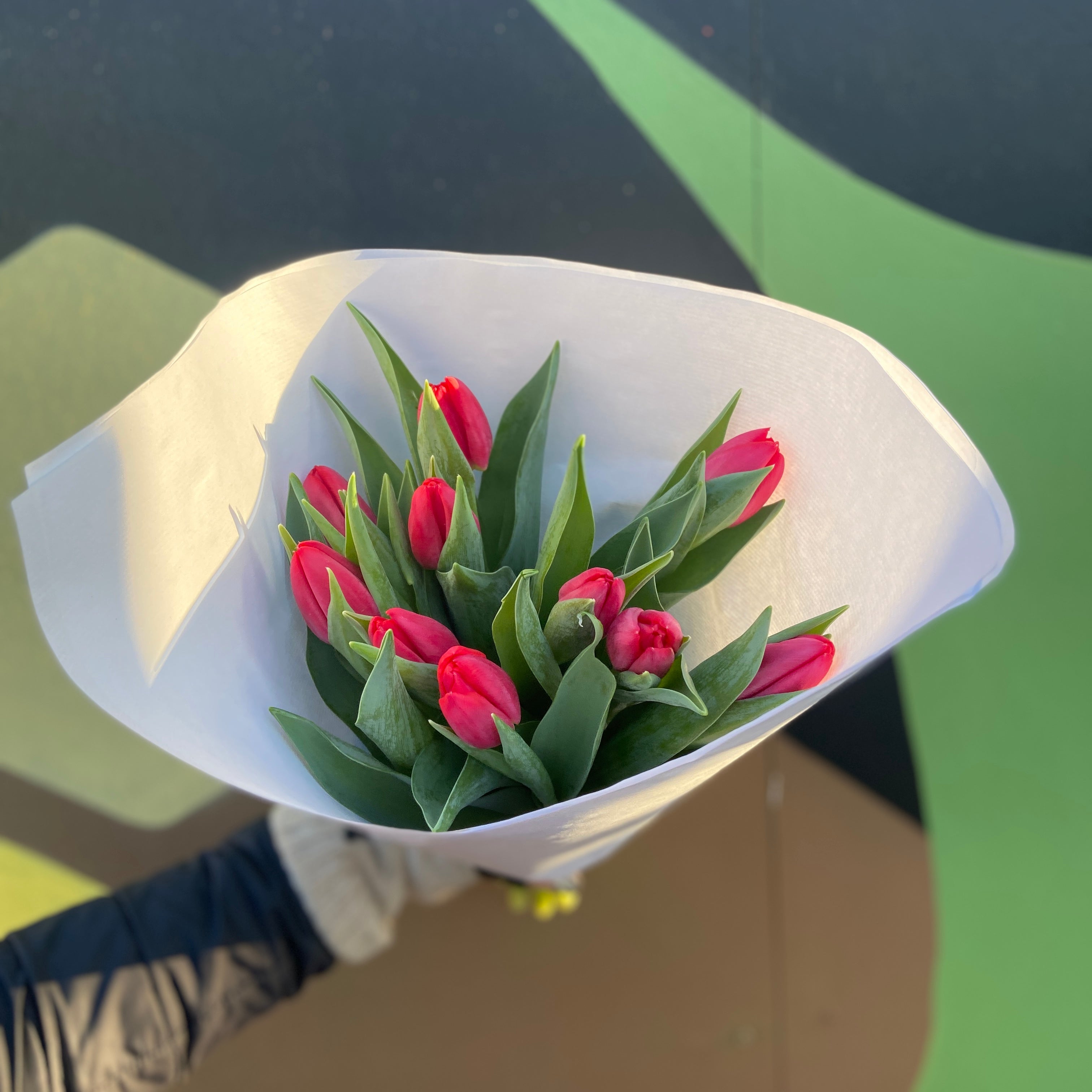 Carte cadeau - Enveloppe Tulipe Verte