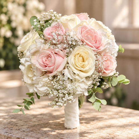 BOUQUET DE LA MARIÉE EN FLEURS FRAÎCHES
